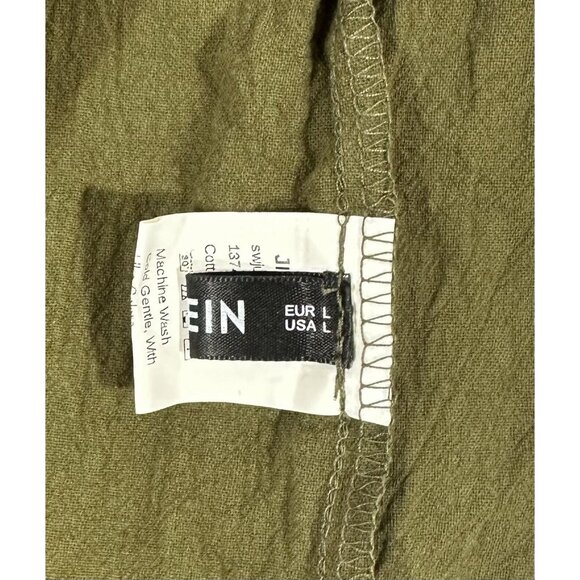 Shein Army Green Romper Open Back Halter Style Tie Waist Teen Sz Large 1 Piece - Picture 8 of 10